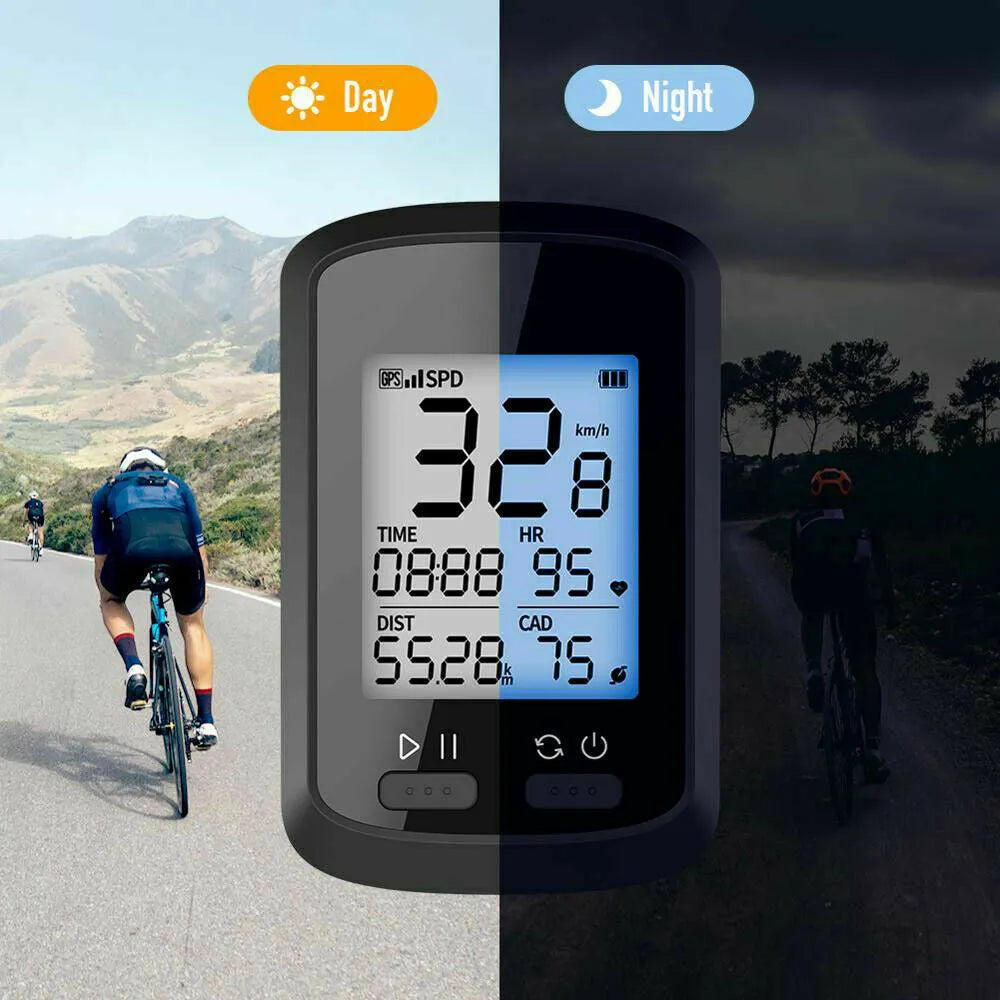 Black plastic bicycle stopwatch with waterproof construction for cycling timing