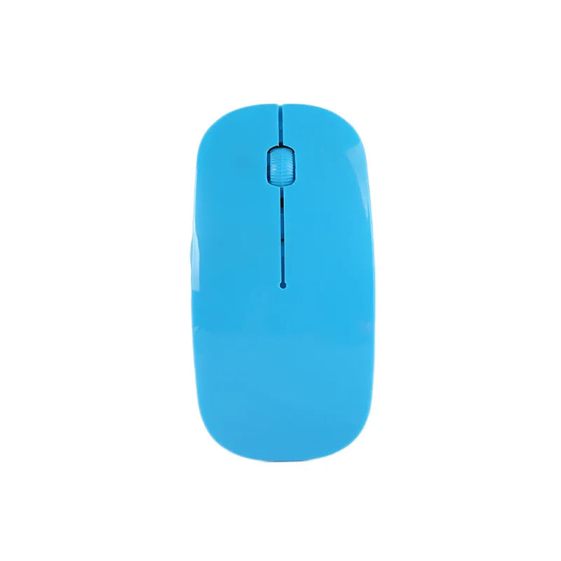 Wireless USB mouse available in 7 colours with ultra-thin design and USB receiver for PC