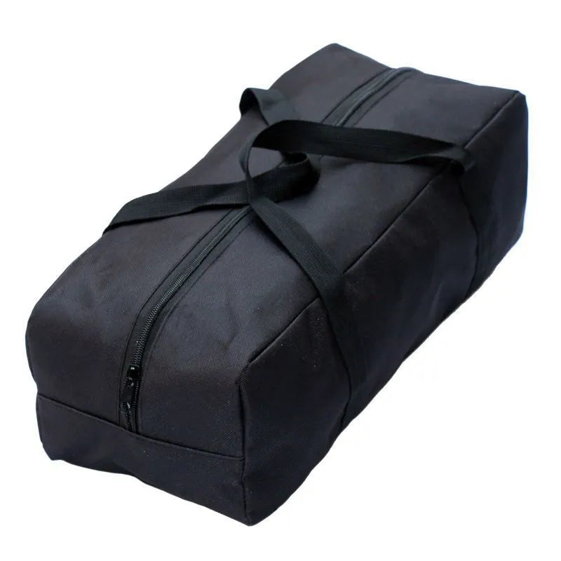 Thick waterproof Oxford cloth outdoor storage bag in black, cube shape, for cycling use