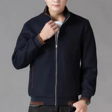 Men's sport style autumn fleece jacket in grey colour with size stick pockets
