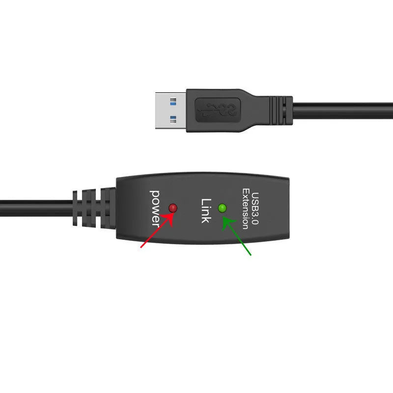 USB extension cable for conference camera and electronic whiteboard, oxygen-free copper, injection moulded, 5m-20m lengths