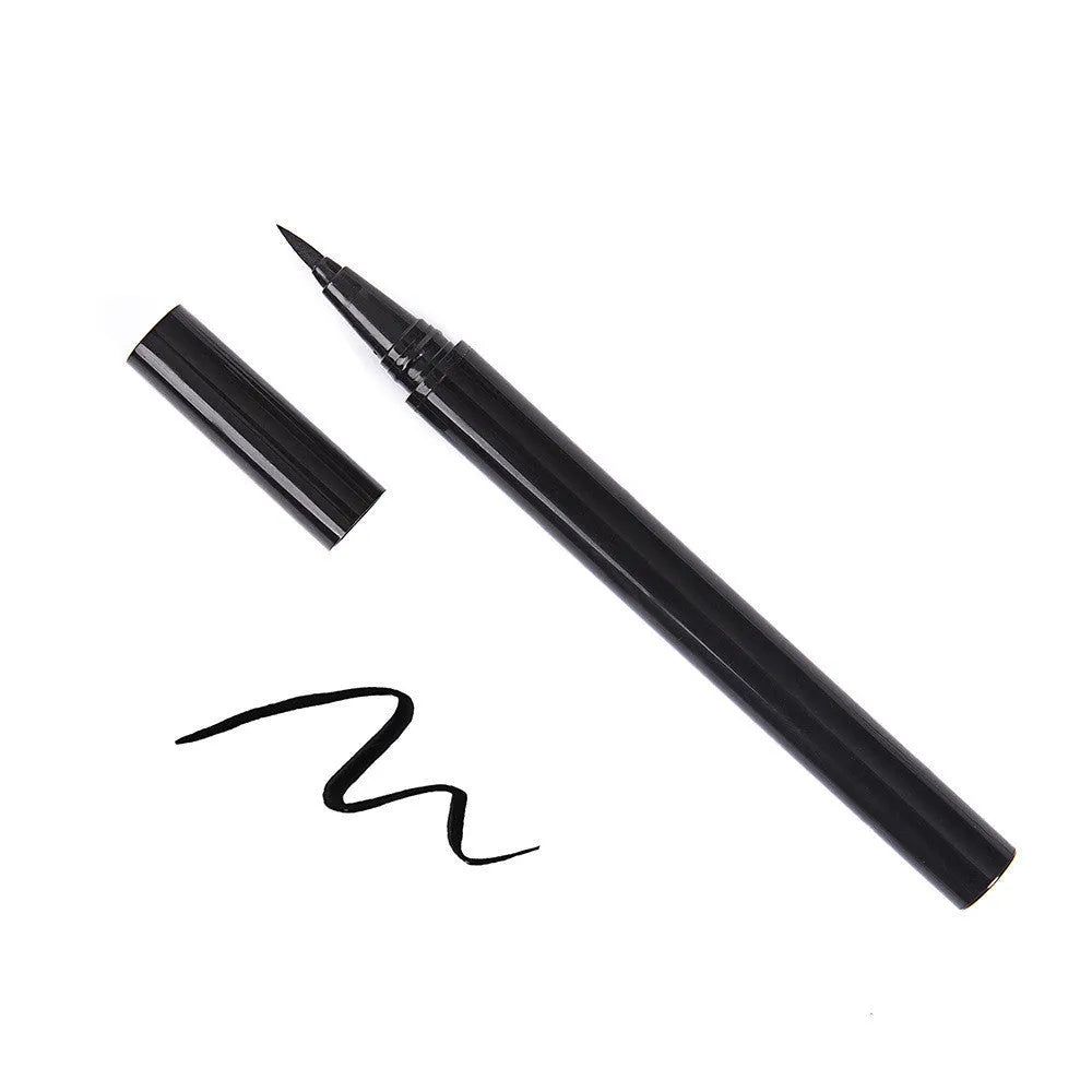 Black self-adhesive eyeliner pen with built-in lash glue for false eyelash application