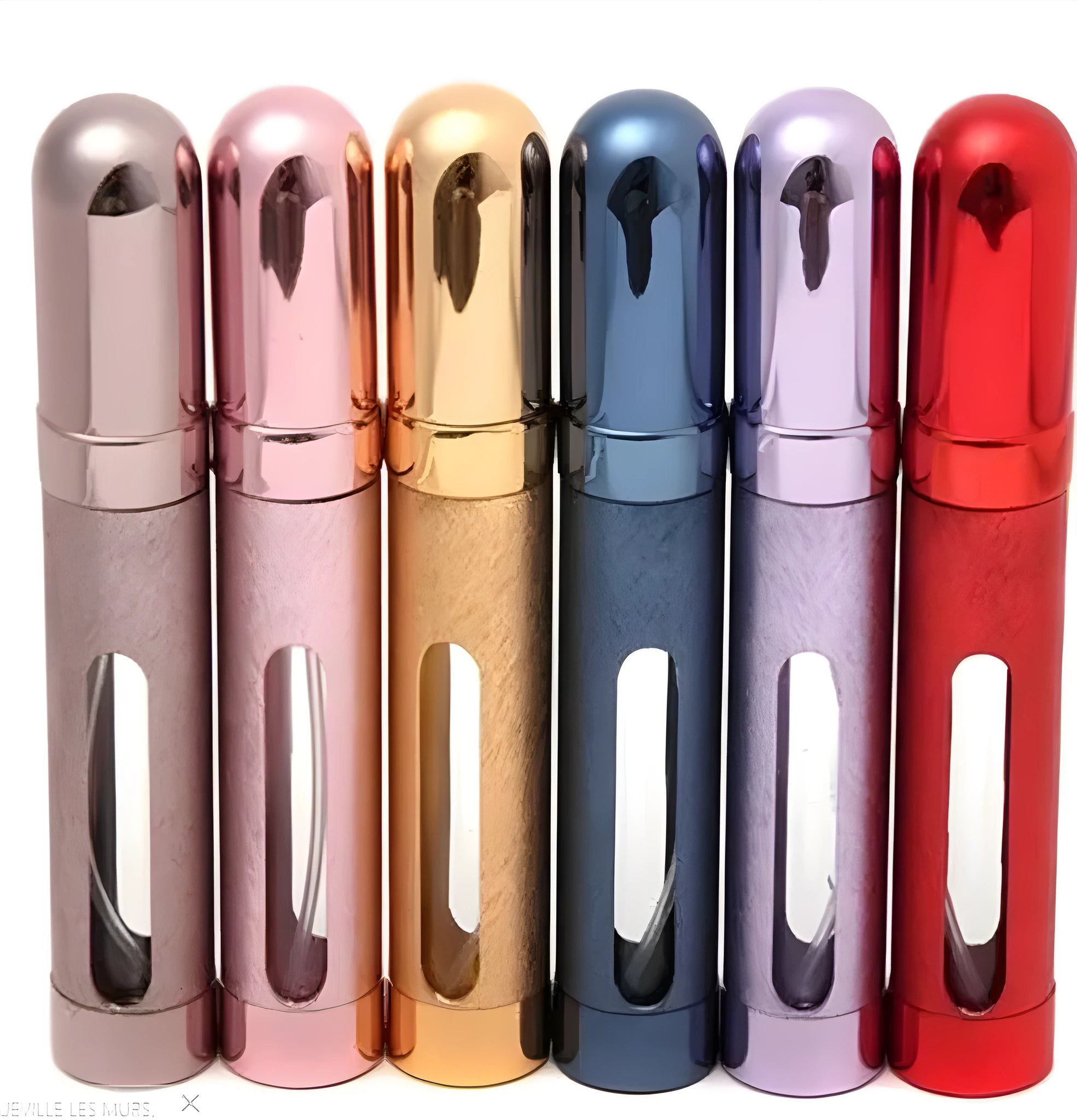 12ml aluminium and glass portable perfume bottle in bullet shape with colour options