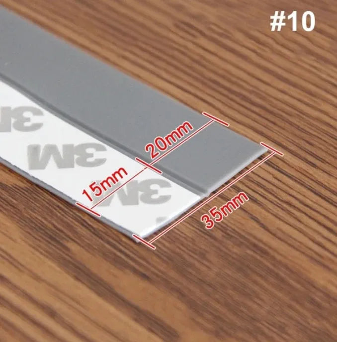 Flexible PVC wall corner protection tape in porcelain white, 3.8cm wide by 3.2m long