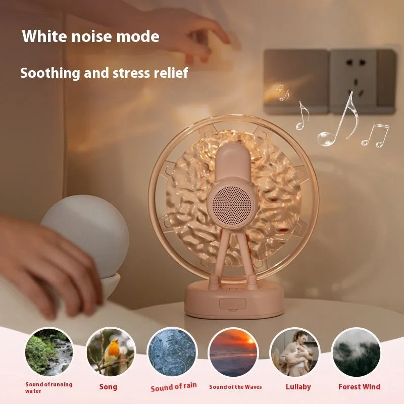 Pink and white Ferris wheel water ripple Bluetooth speaker atmosphere light with colourful lighting