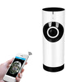 720P wireless IP camera with panoramic view, bracket, and charger for baby monitoring