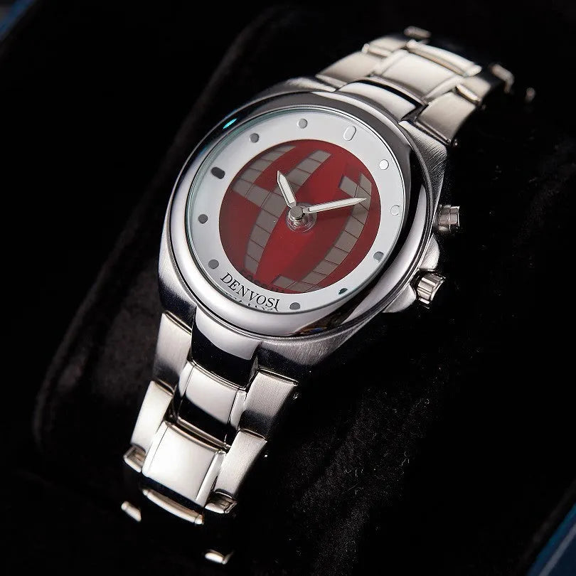 Millennium vintage Y2K digital watch with dual LED display on alloy strap