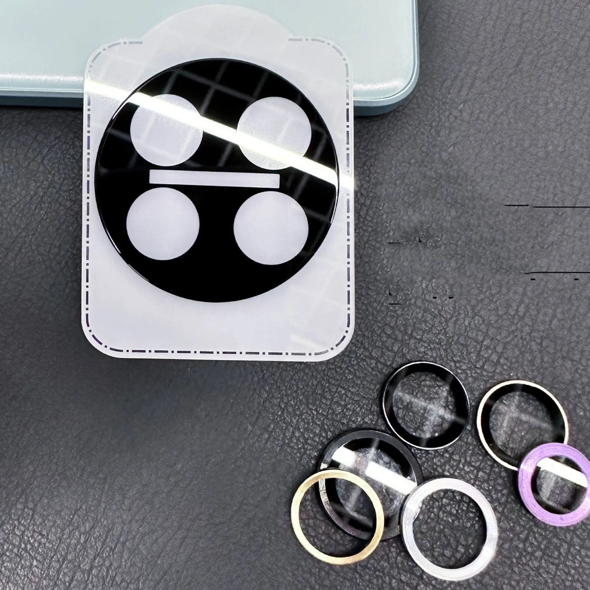 Tempered glass lens protector with black ring silk screen finish for OnePlus smartphones