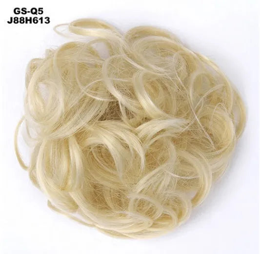 Hair ring adjustable wig band in burgundy colour on white background
