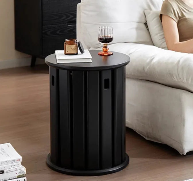 Stackable iron dining stool in modern round design with metal construction