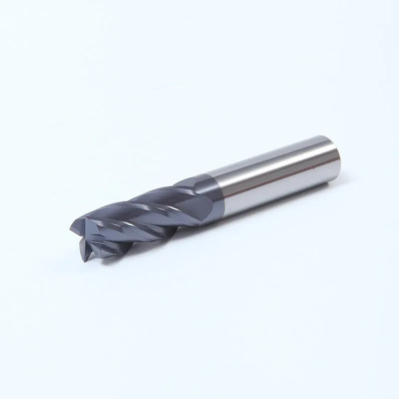 Carbide milling cutter with spiral cutting edge and straight shank in multiple diameter sizes