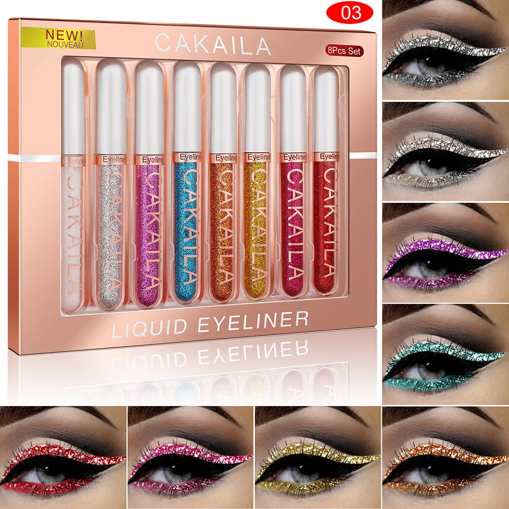 CAKAILA Kakaila 8-color liquid eyeliner set with style options 01, 02, 03 in colour classifications