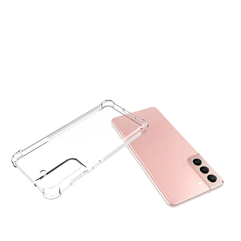 Thickened transparent TPU phone case with airbag corners for Samsung Galaxy models