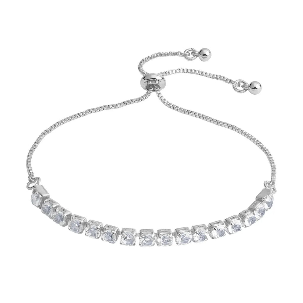 Micro-studded claw chain simple bracelet in metal with electroplated finish, unisex geometric round and dot stud design.
