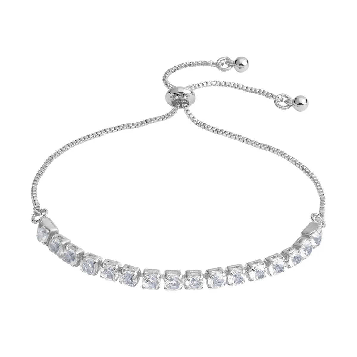 Micro-studded claw chain simple bracelet in metal with electroplated finish, unisex geometric round and dot stud design.