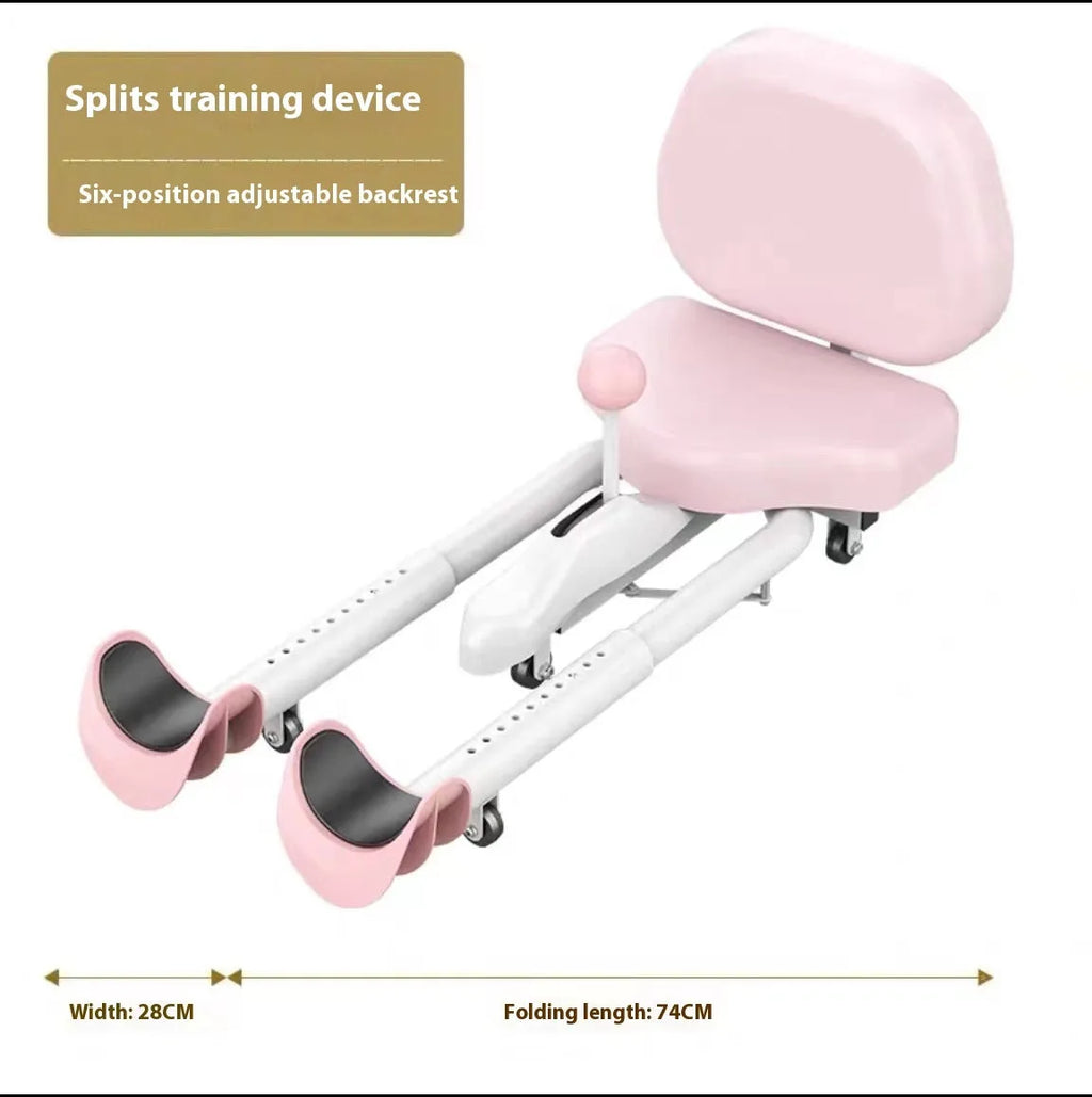 Horse leg opener stretching equipment with steel pipe frame and foam padding in pink colour
