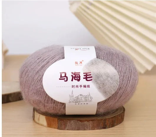 Mohair wool ball for DIY scarf knitting in multiple colour options