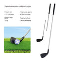 Golf metal club set with adult and child size options for outdoor practice