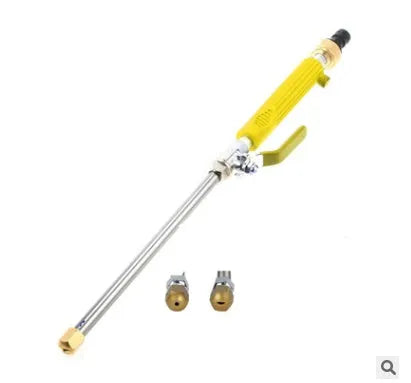 Adjustable high pressure car wash water gun in copper stainless steel and plastic, multi-length and colour options
