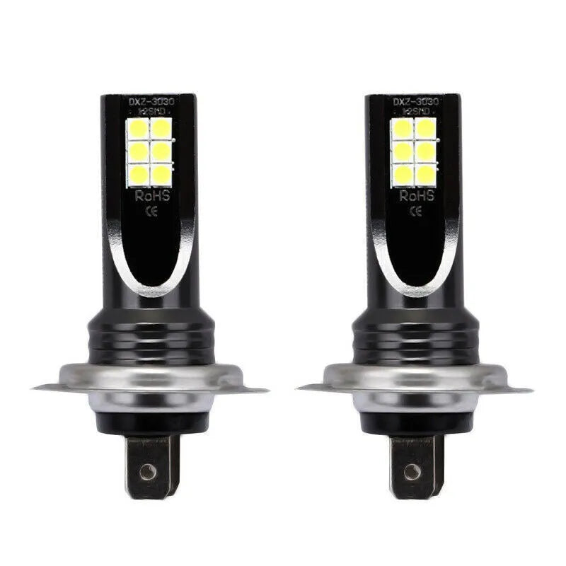 White aluminium H7 110W LED fog light unit with 12 SMD beads for car headlights.
