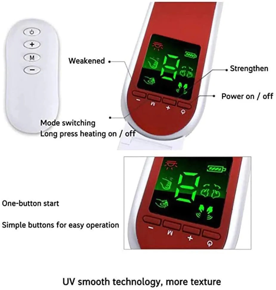 Infrared LED photon therapy V-shape slimming face massager with metal sheets and silicone sheet in blue red white colours