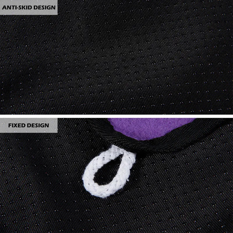 Large purple needle felt dog sniff pad with folds for hiding treats, measuring 70 by 50 centimetres