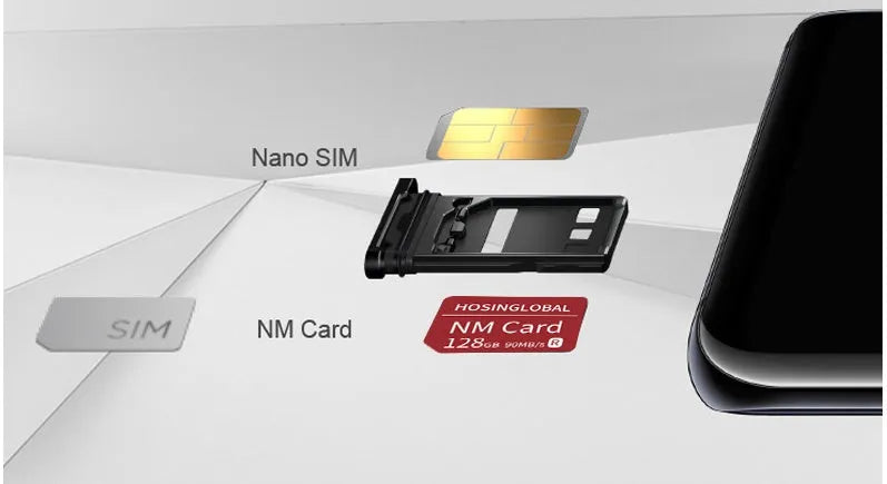 Huawei NM memory card 128GB in compact Nano Memory format with 90MB/s speed