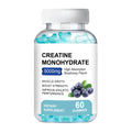 Container of creatine monohydrate supplement gummies, 60 pieces total