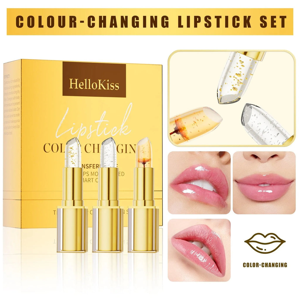A tube of warm colour-changing anti-smudge lipstick, shade YB1001.