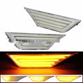 Black shell flowing water style side fender light for Honda Civic 10th Gen Sedan 2016-2018 with yellow LED