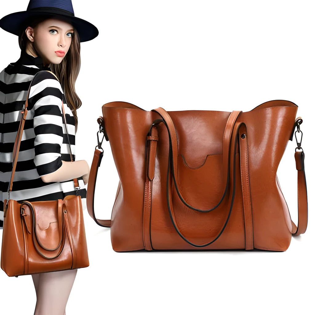Retro style women's messenger bag in PU leather, shown in light blue colour