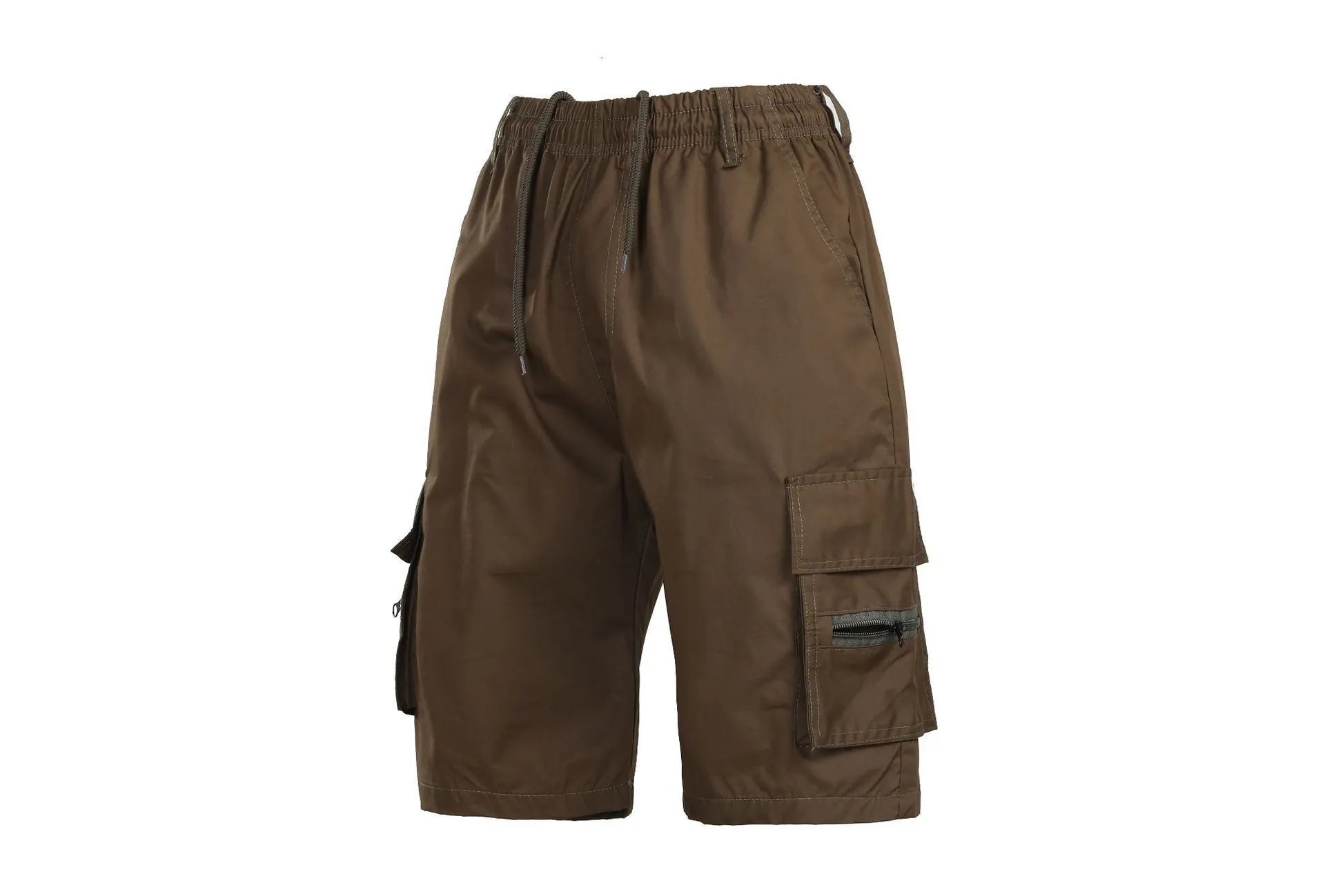 Men's cotton casual shorts with multiple pockets and drawstring waist in various colours