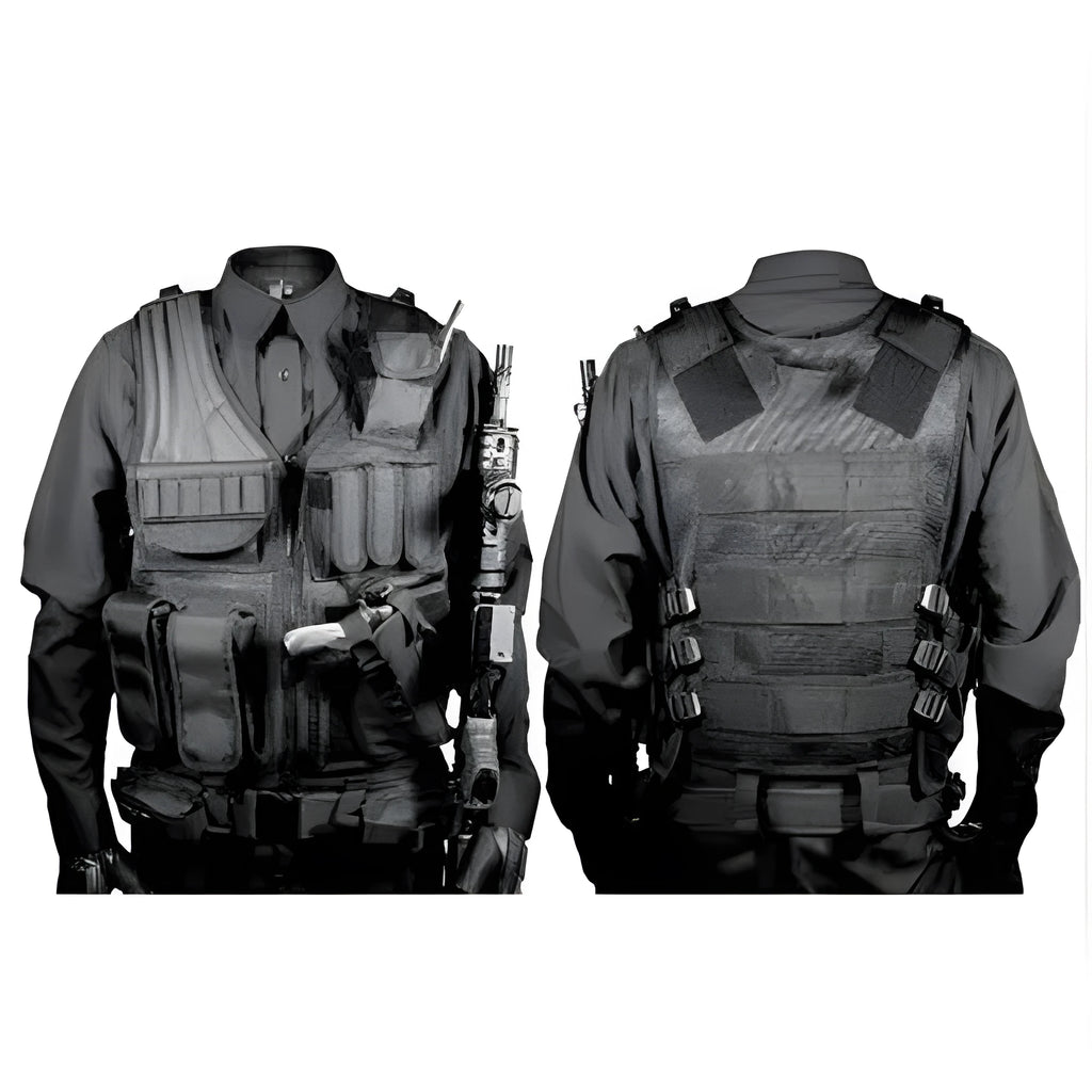 Solid colour tactical vest made from 600D Nylon Oxford fabric for quick-drying breathable training use