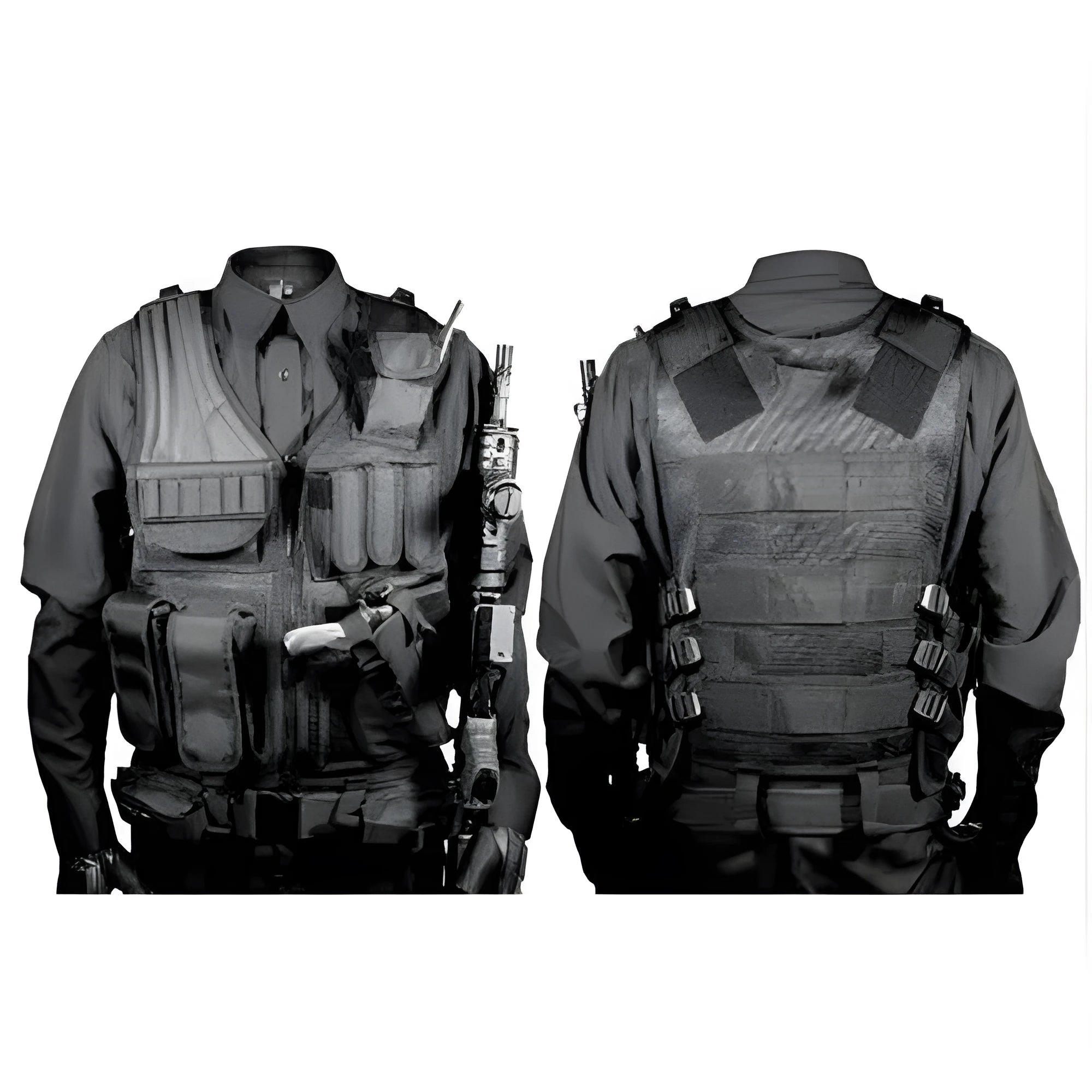 Solid colour tactical vest made from 600D Nylon Oxford fabric for quick-drying breathable training use