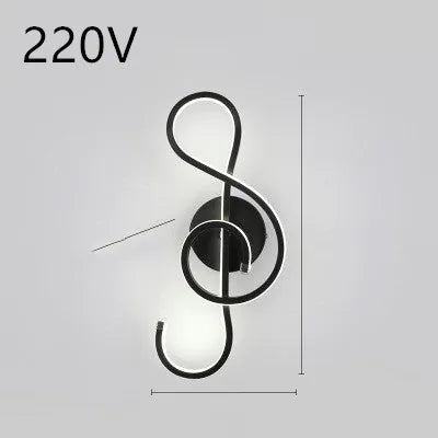 Nordic minimalist LED wall lamp in black or white with silicone shade for bedroom bedside lighting