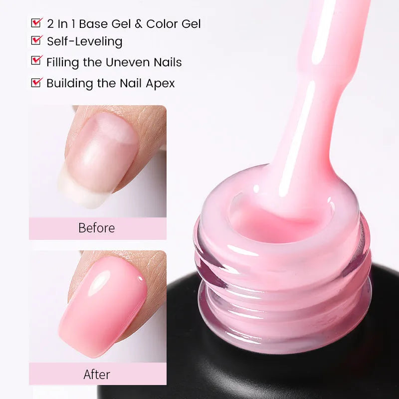 Nail colour powder transparent phototherapy plastic gel in 15g pot with nude and cold colour options for shaping and reinforcement