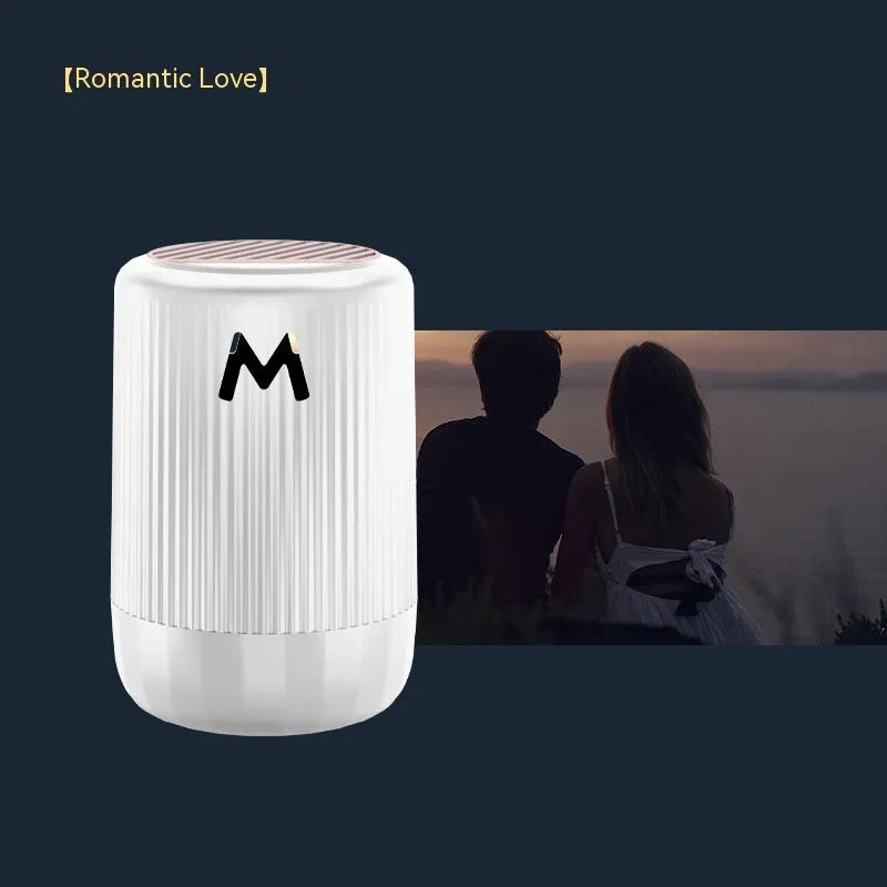 Solid aromatherapy cup for car and home use in choice of four scents, measuring 10 cm by 6 cm.