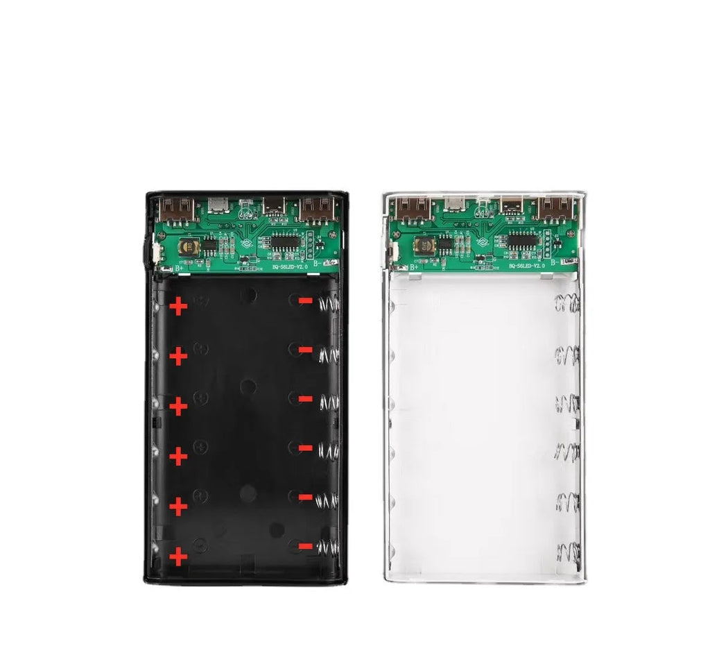 Digital display power bank spring kit with multiple USB ports and compact rectangular design
