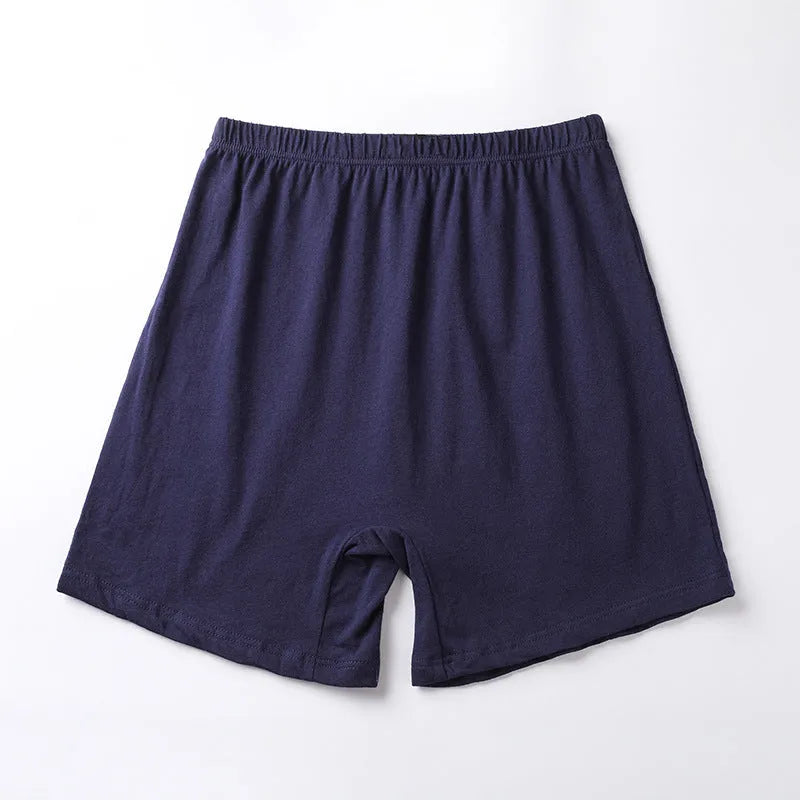 Modal fabric men's high-waisted boxer shorts in solid colours on a white background