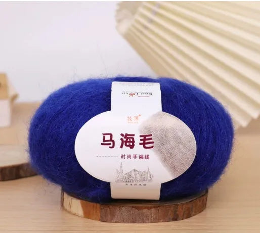 Mohair wool ball for DIY scarf knitting in multiple colour options
