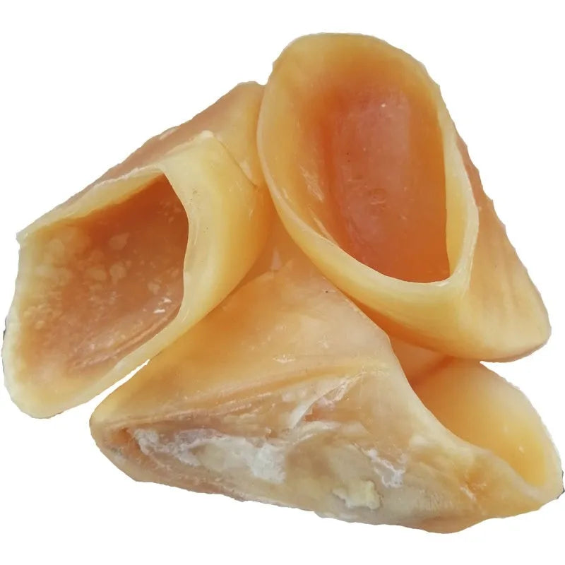 Hoof shell coloured cowhide dog grinding rod chew toy for small or large dogs