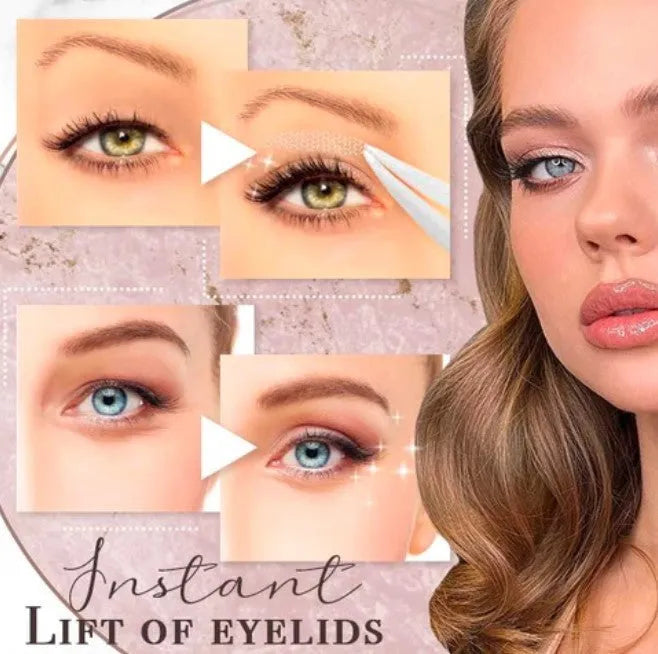 No glue eyelid stickers in three sizes - large, medium, small - made from non-woven fabric