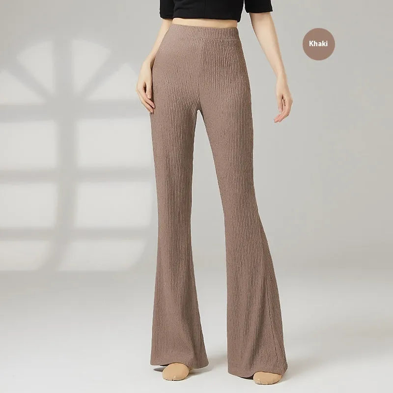 Women's classical dance practice trousers in polyester fabric available in multiple colours for sports training