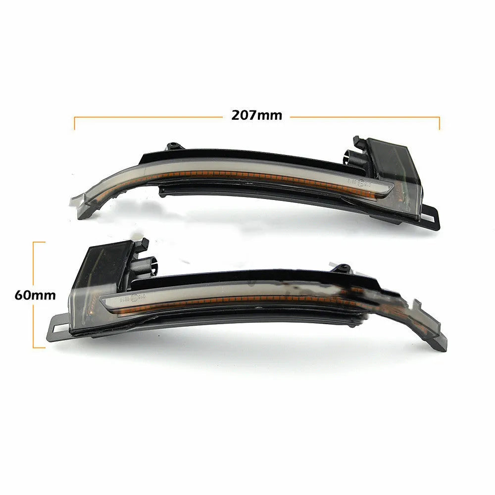 Dynamic LED mirror turn signal for Audi B8 B8.5 models in crystal white or black