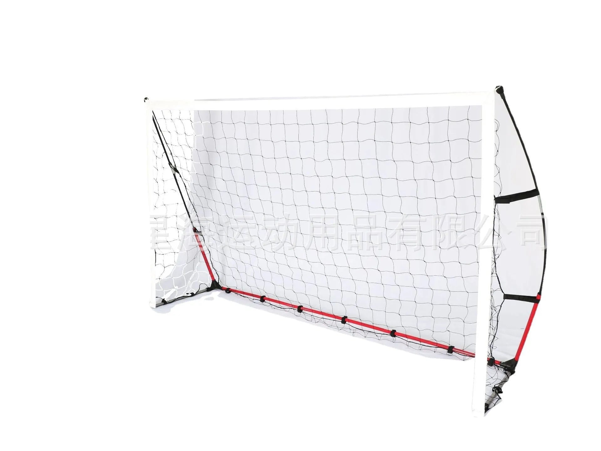Portable yellow quick assembly football net for children training, size L, with goal frame and netting
