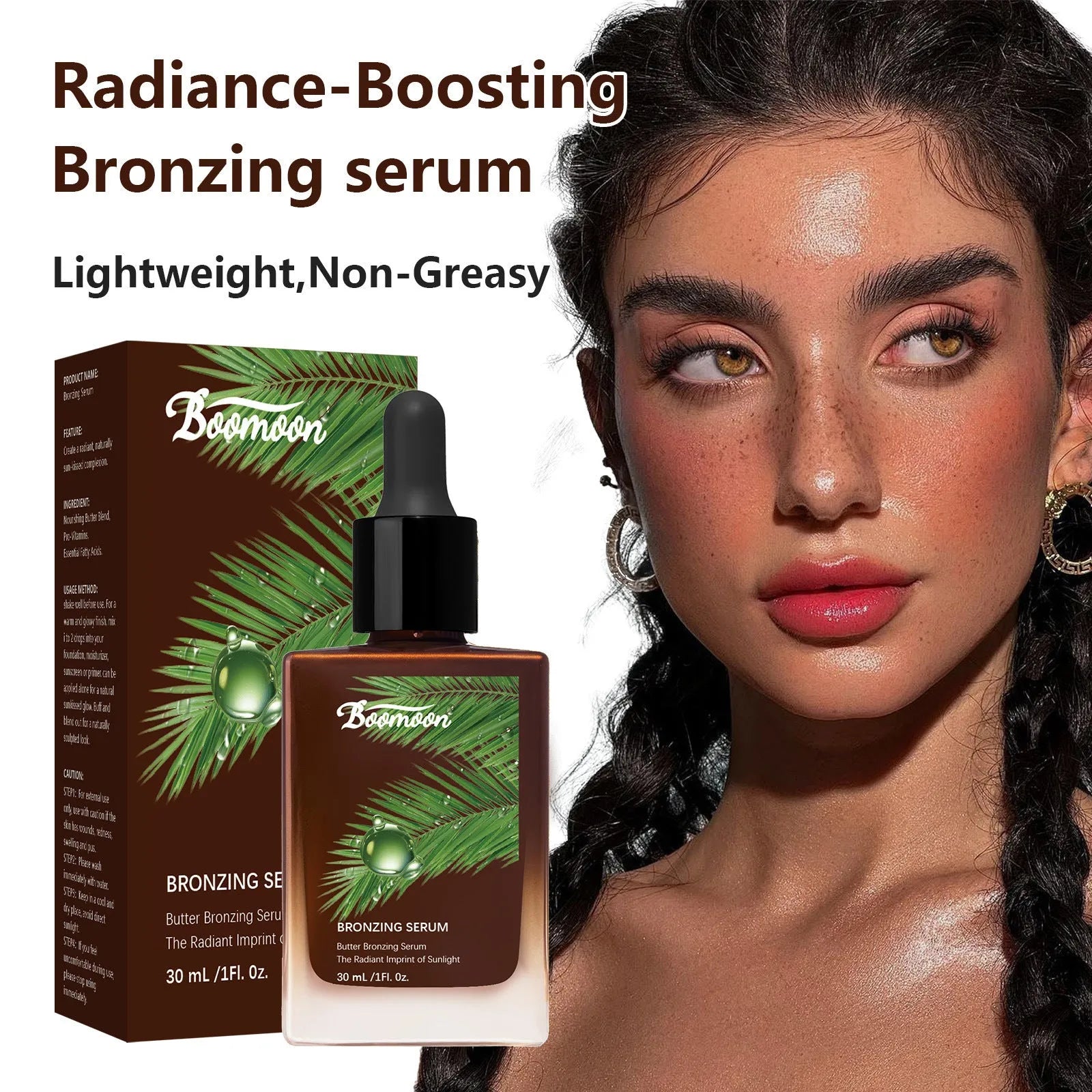 30ml bottle of Bronze Black moisturising contact lens care solution.