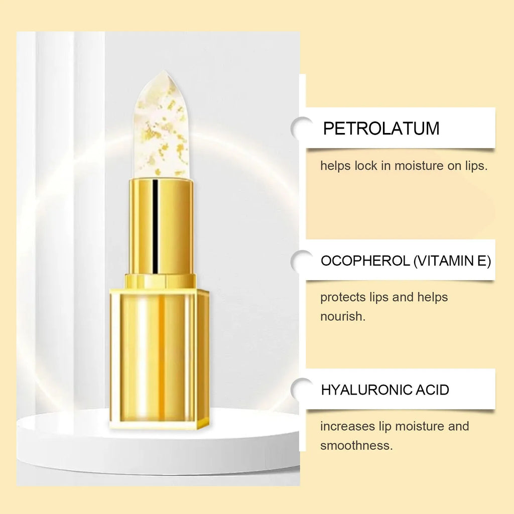 Gold foil nourishing lipstick with 3.5g formula for discoloration treatment and gentle lip care