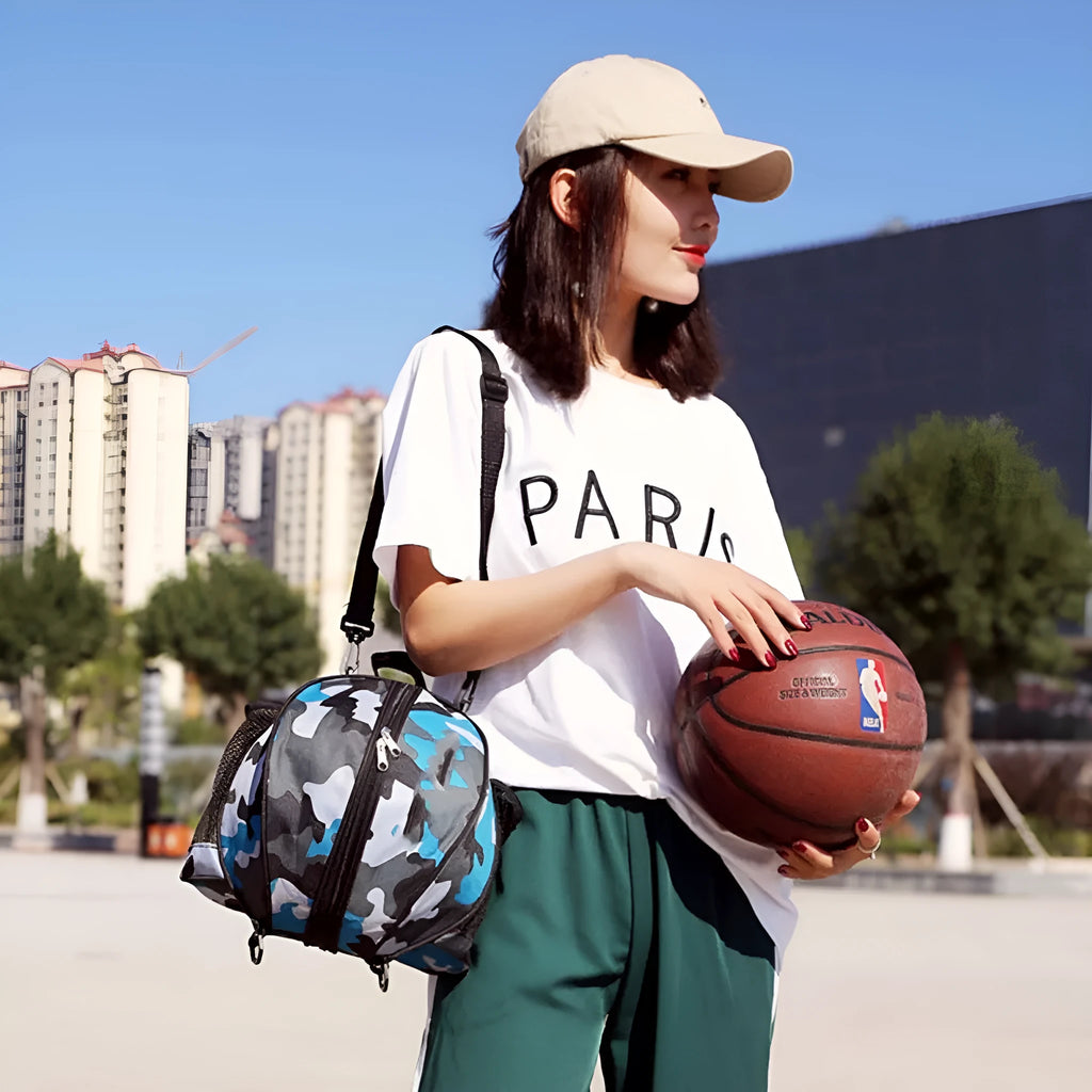 Oxford cloth basketball training bag with 9L capacity showing colour options