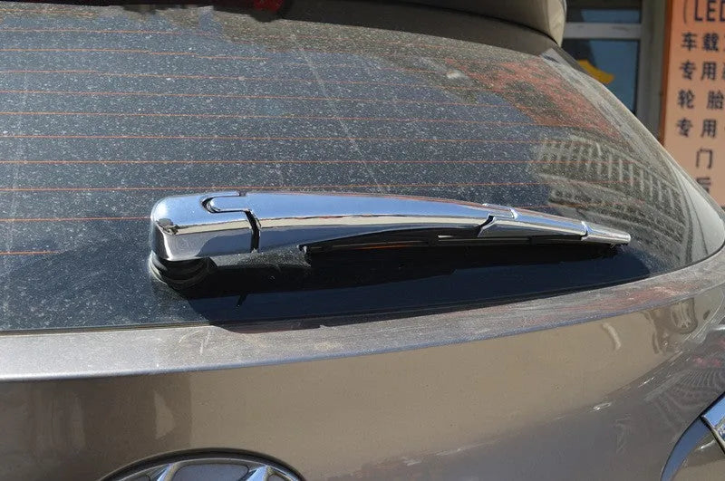 Silver ABS plastic rear window wiper cover trim set for 2010 Hyundai vehicles