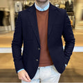 Men's loose fit cotton casual jacket in retro style shown in army green colour